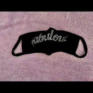 Beautiful cloth mask  for women , fox’s , with sparkly designer name (fabulous )